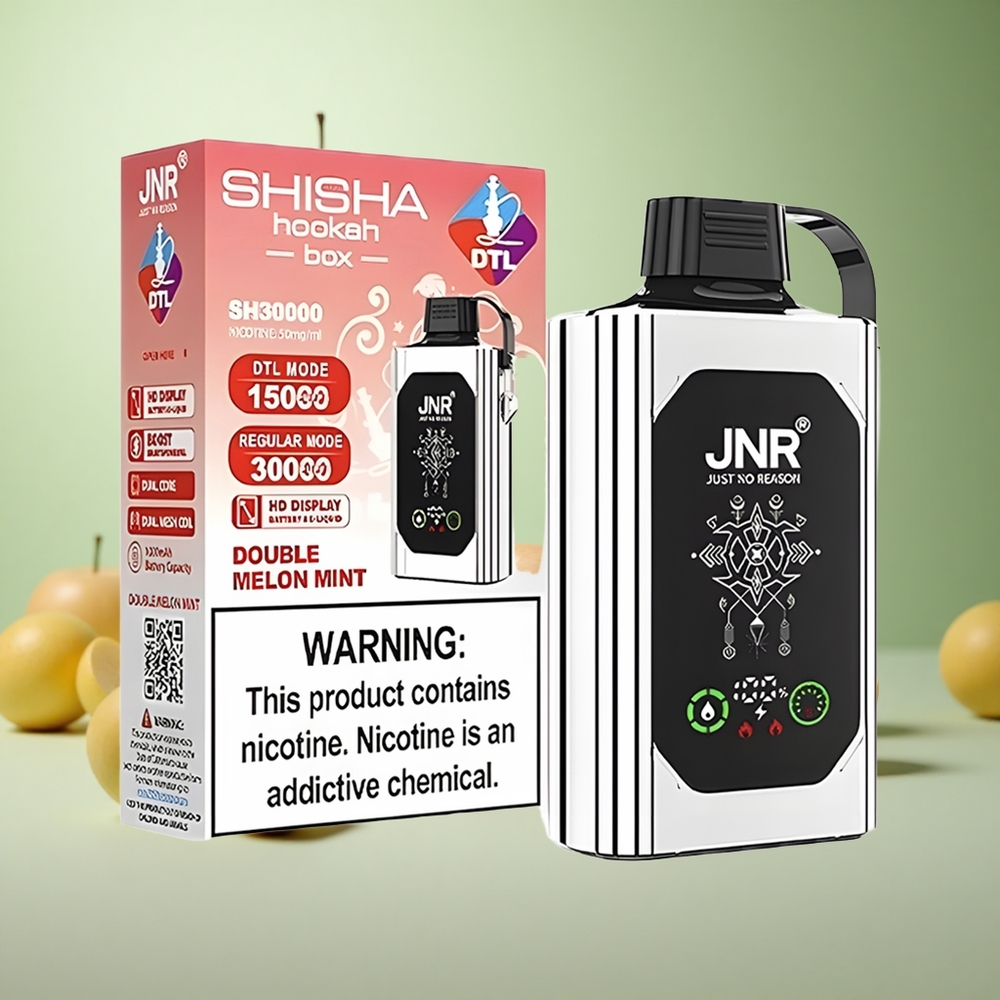 JNR Shisha Hookah Box 20500 Puffs Διπλό Μήλο Greece vape wholesale HD Display, Type-C Quick Charge