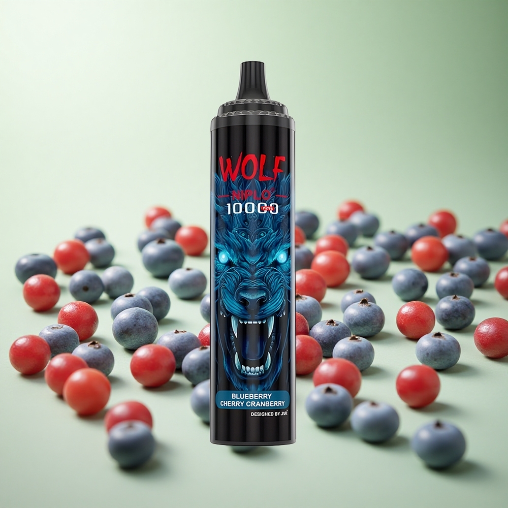 JNR Wolf Niplo 10000 Puffs Blueberry Cherry Cranberry Greece vape wholesale Mesh Coil: 1.0 Ohm