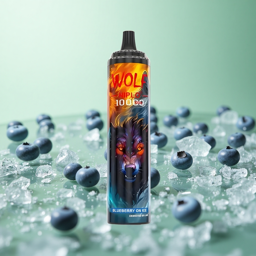 JNR Wolf Niplo 10000 Puffs Μπλε Μούρο Πάγο Greece vape wholesale 1.0 Ohm Mesh Coil