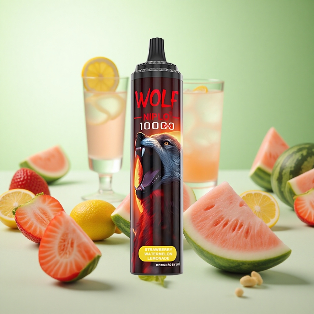 JNR Wolf Niplo 10000 Puffs Φράουλα Καρπούζι Λεμονάδα Greece vape wholesale 20ml 650mAh