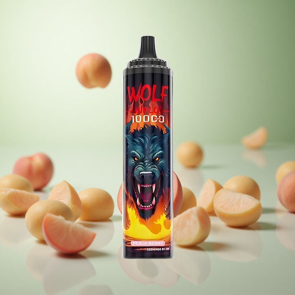 JNR Wolf Niplo 10000 Puffs Ρόδα-Μούρο Greece vape wholesale Mesh Coil 1.0 Ohm
