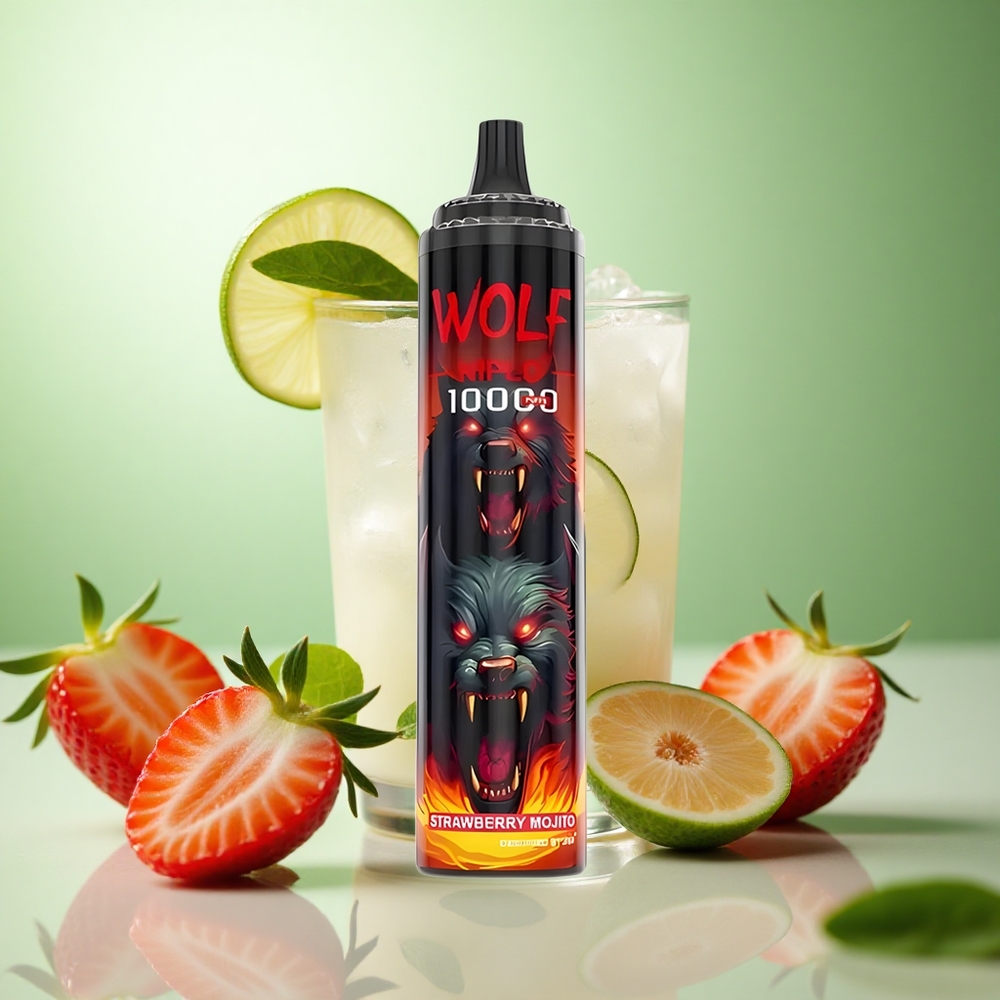 JNR Wolf Niplo 10000 Puffs Φράουλα Mojito Greece vape wholesale 1.0 Ohm Mesh Coil