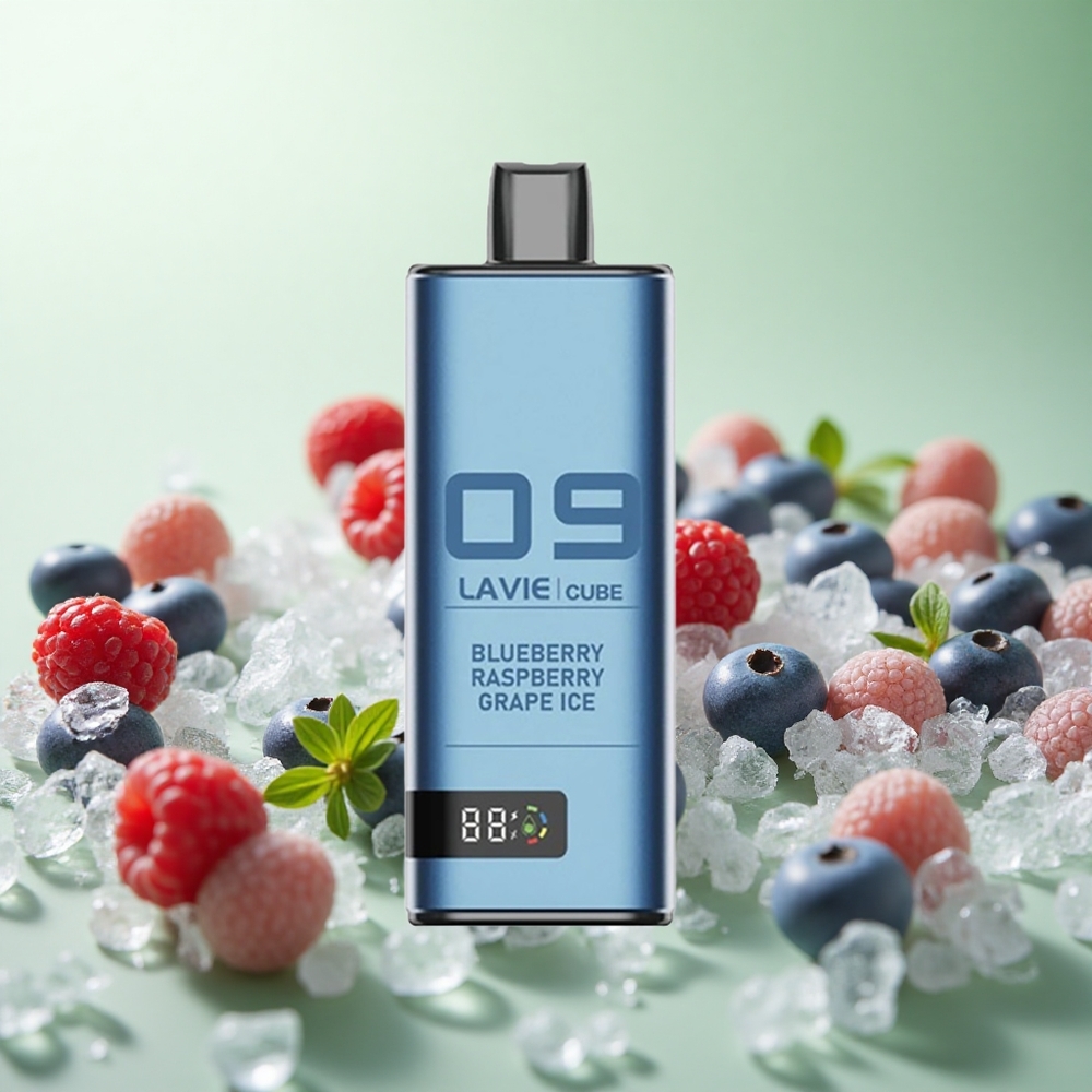 Lavie Cube 20000 Καπνιστές Vape μιας χρήσης Μπλε Μούρο Σταφύλι Πάγος Greece vape wholesale 28ML