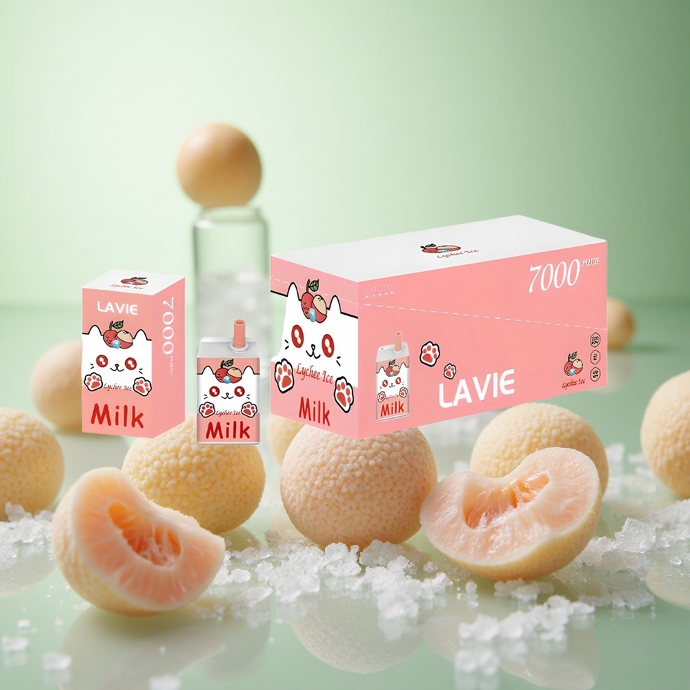 LAVIE Milk 7000 Puffs Λυτσέι Πάγος Greece vape wholesale 16ML 600mAh