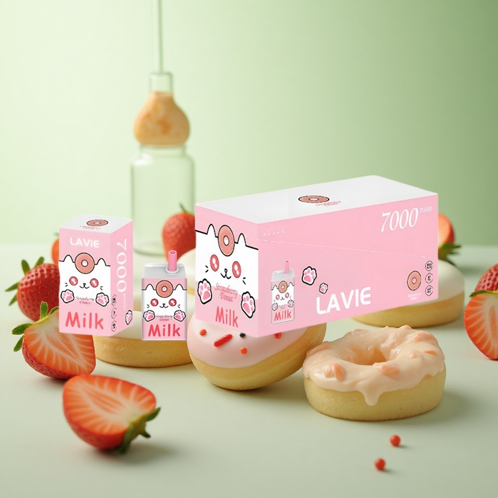 LAVIE Milk 7000 Puffs Φράουλα Ντόνατ Greece vape wholesale 16ML 600mAh