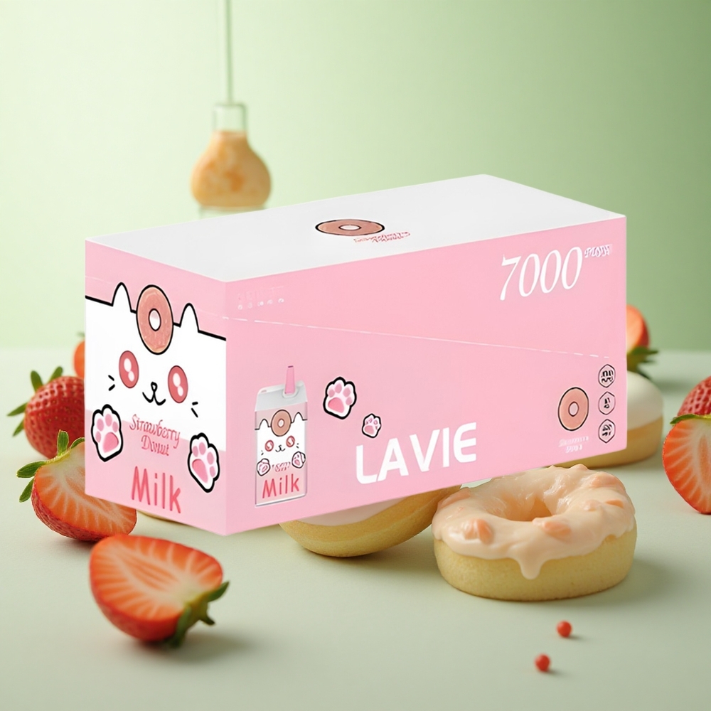 LAVIE Milk 7000 Puffs Φράουλα Ντόνατ Greece vape wholesale 16ML 600mAh