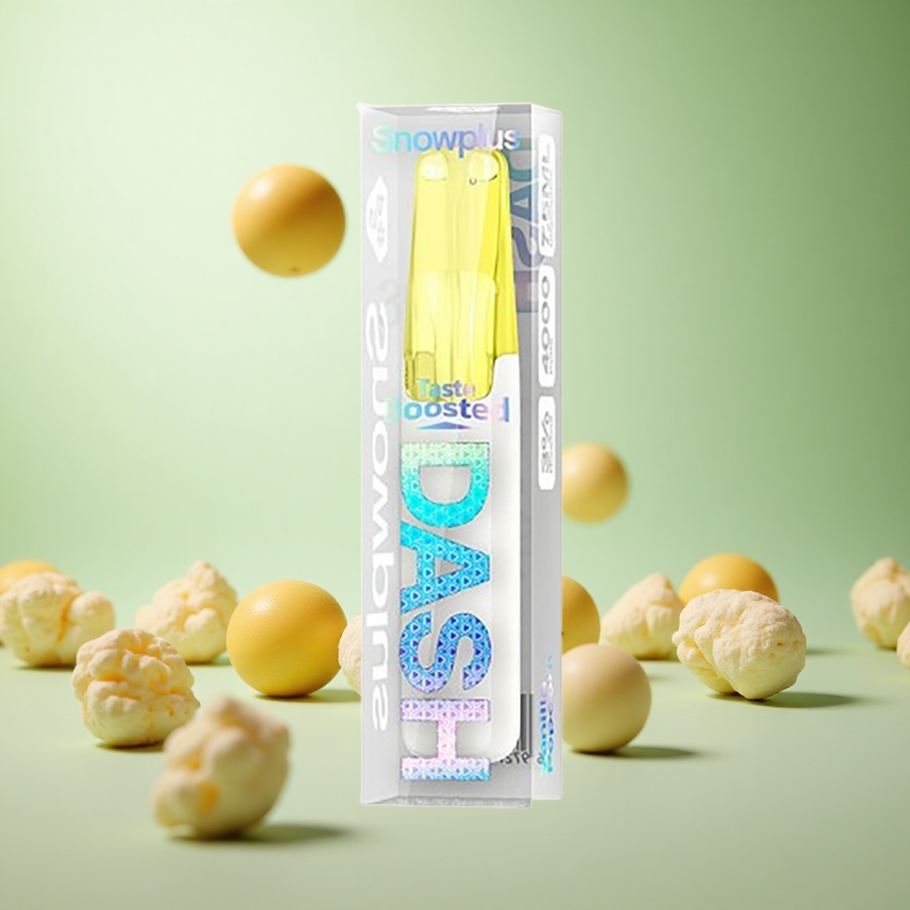 Snowplus Dash 4000 Puffs Disposable Device Βανίλια Ποπκόρν Greece vape wholesale Κεραμικός Εξατμιστής 7.5 ml