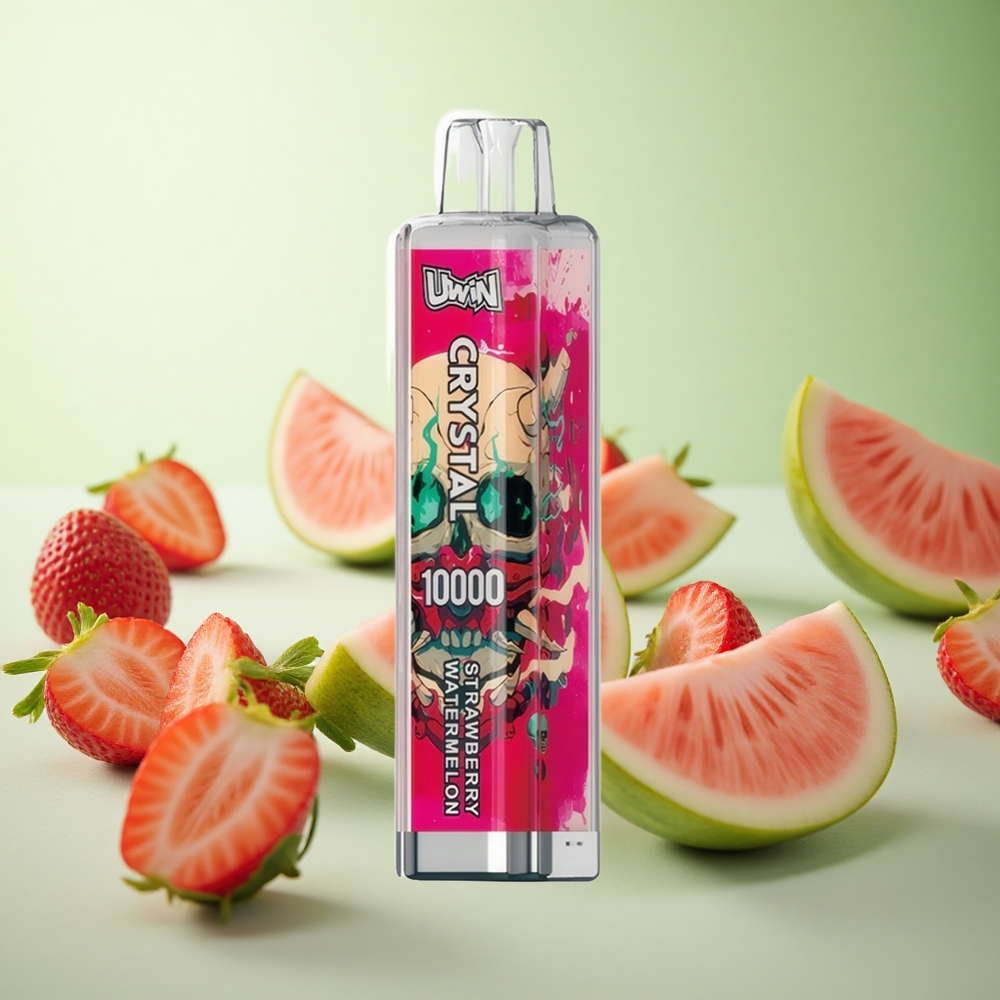 UWIN Crystal 10000 Puffs Φράουλα Καρπούζι Greece vape wholesale RGB φώτα 18ml