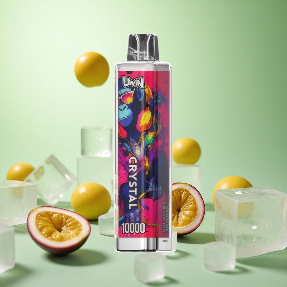 UWIN Crystal 10000 Puffs Παθός Φρούτο Πάγος Greece vape wholesale RGB φώτα