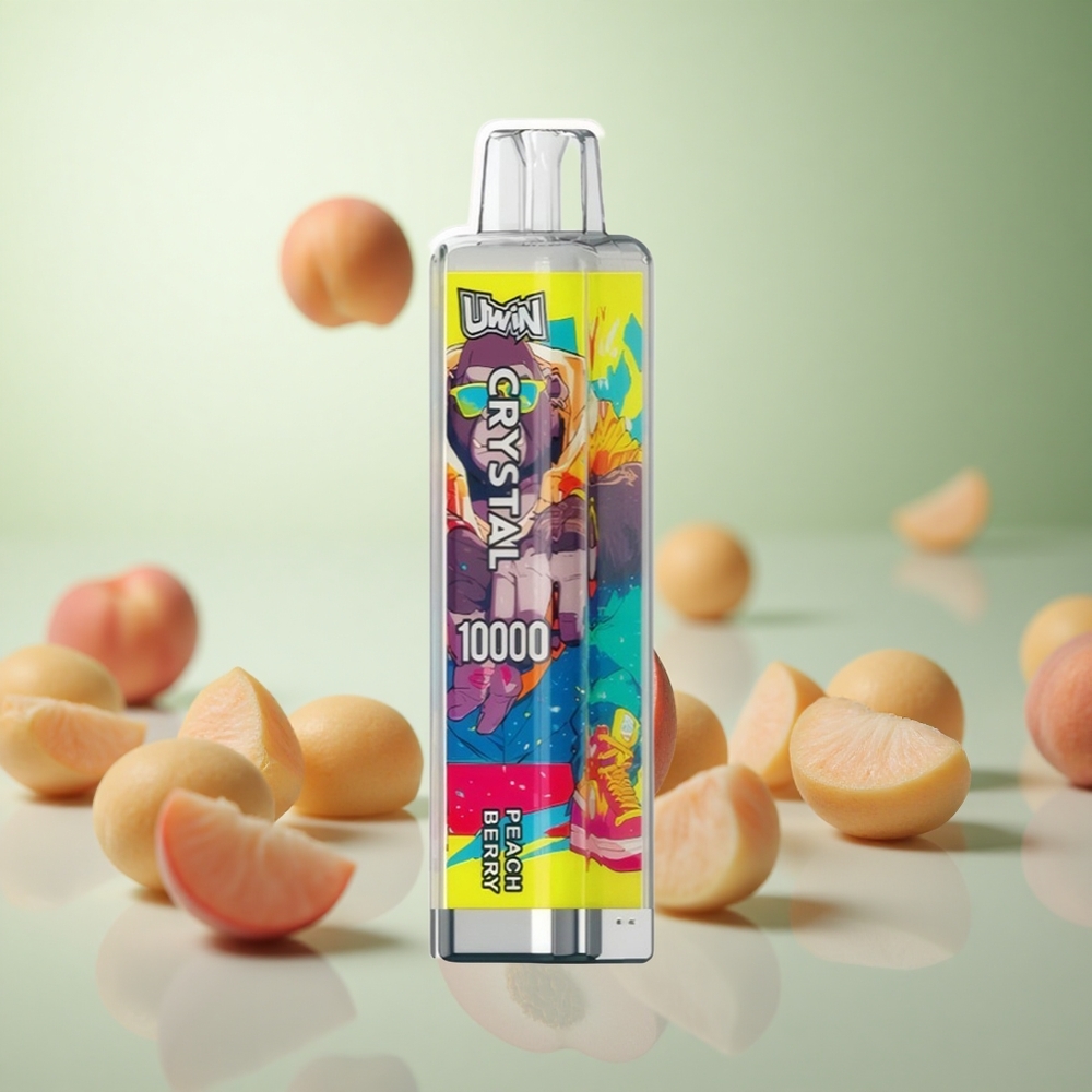 UWIN Crystal 10000 Puffs Ροδάκινο-Μούρο Greece vape wholesale RGB φώτα