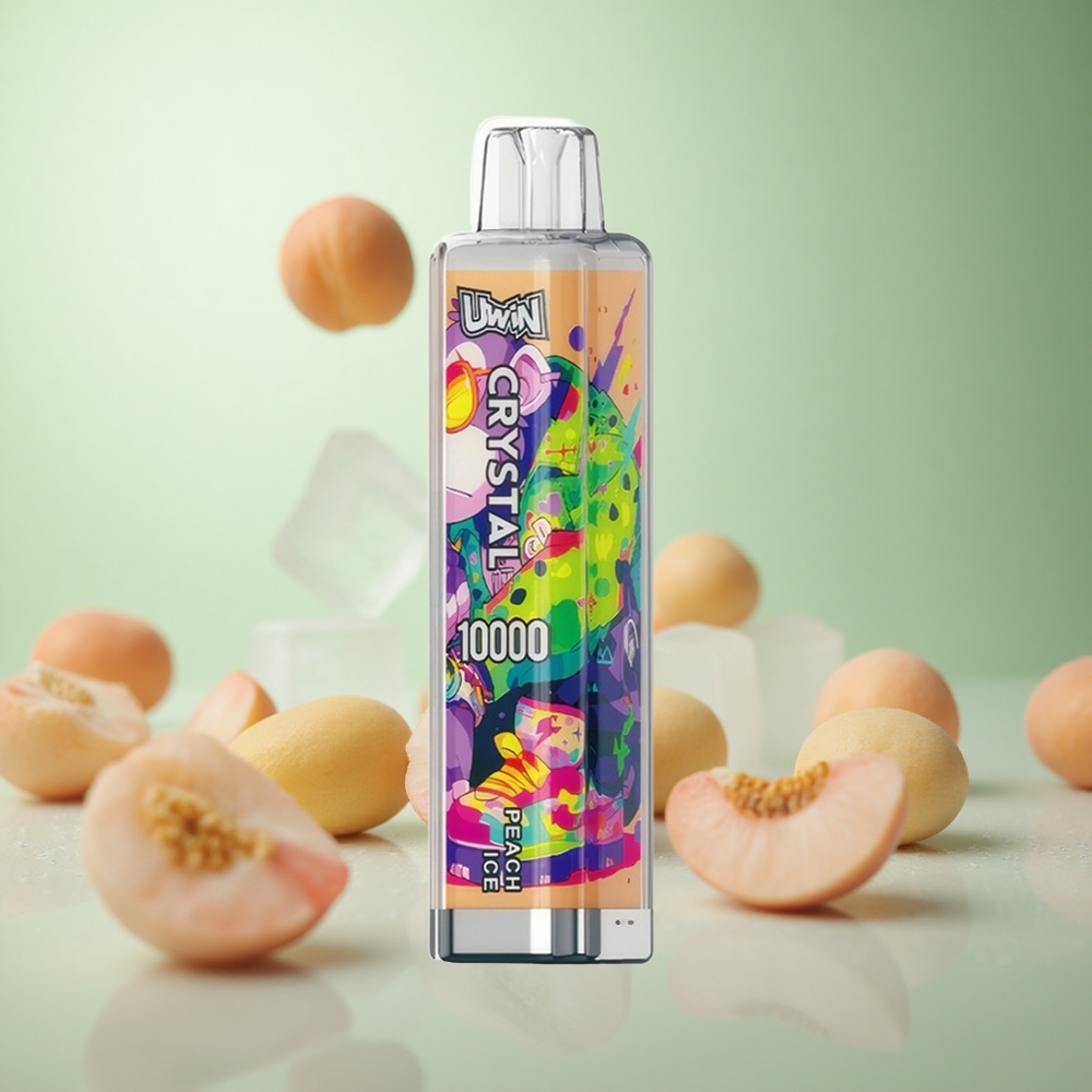 UWIN Crystal 10000 Puffs Ροδάκινο Πάγος Greece vape wholesale RGB φώτα