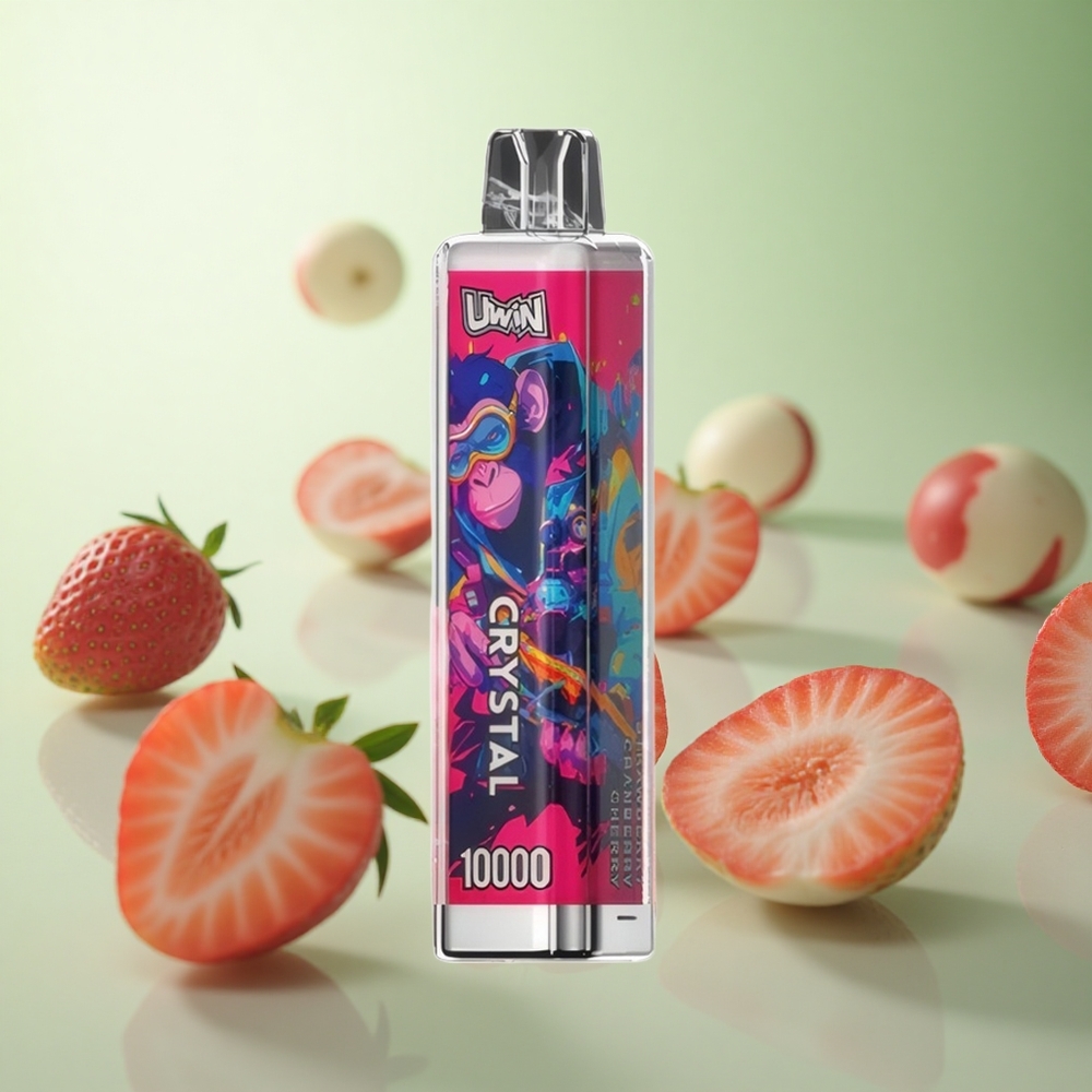 UWIN Crystal 10000 Puffs Φράουλα Κράνμπερι Κεράσι Greece vape wholesale RGB φώτα