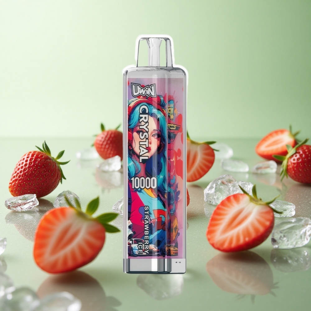 UWIN Crystal 10000 Puffs φράουλα πάγος Greece vape wholesale RGB φώτα