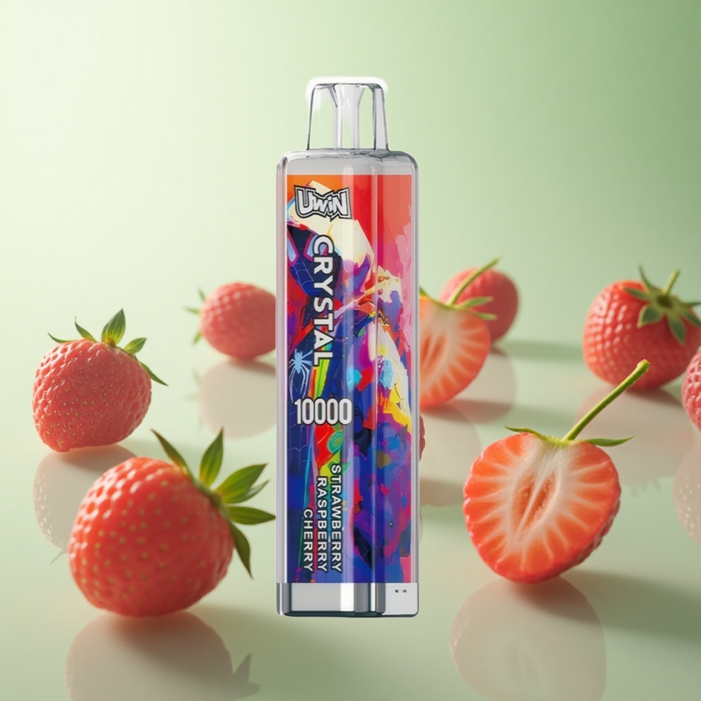 UWIN Crystal 10000 Puffs Φράουλα Βατόμουρο Κεράσι Greece vape wholesale RGB φώτα