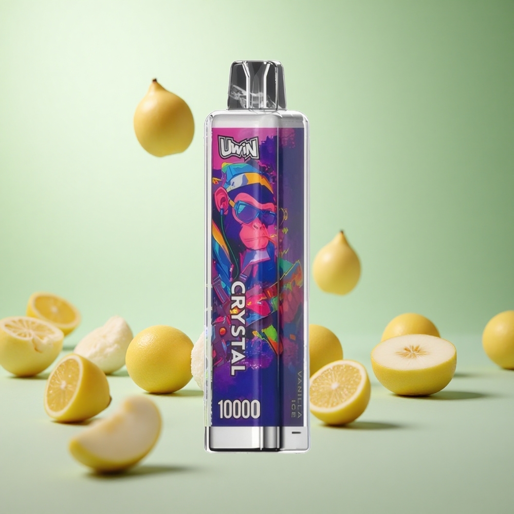 UWIN Crystal 10000 Puffs Βανίλια Πάγος Greece vape wholesale RGB φώτα