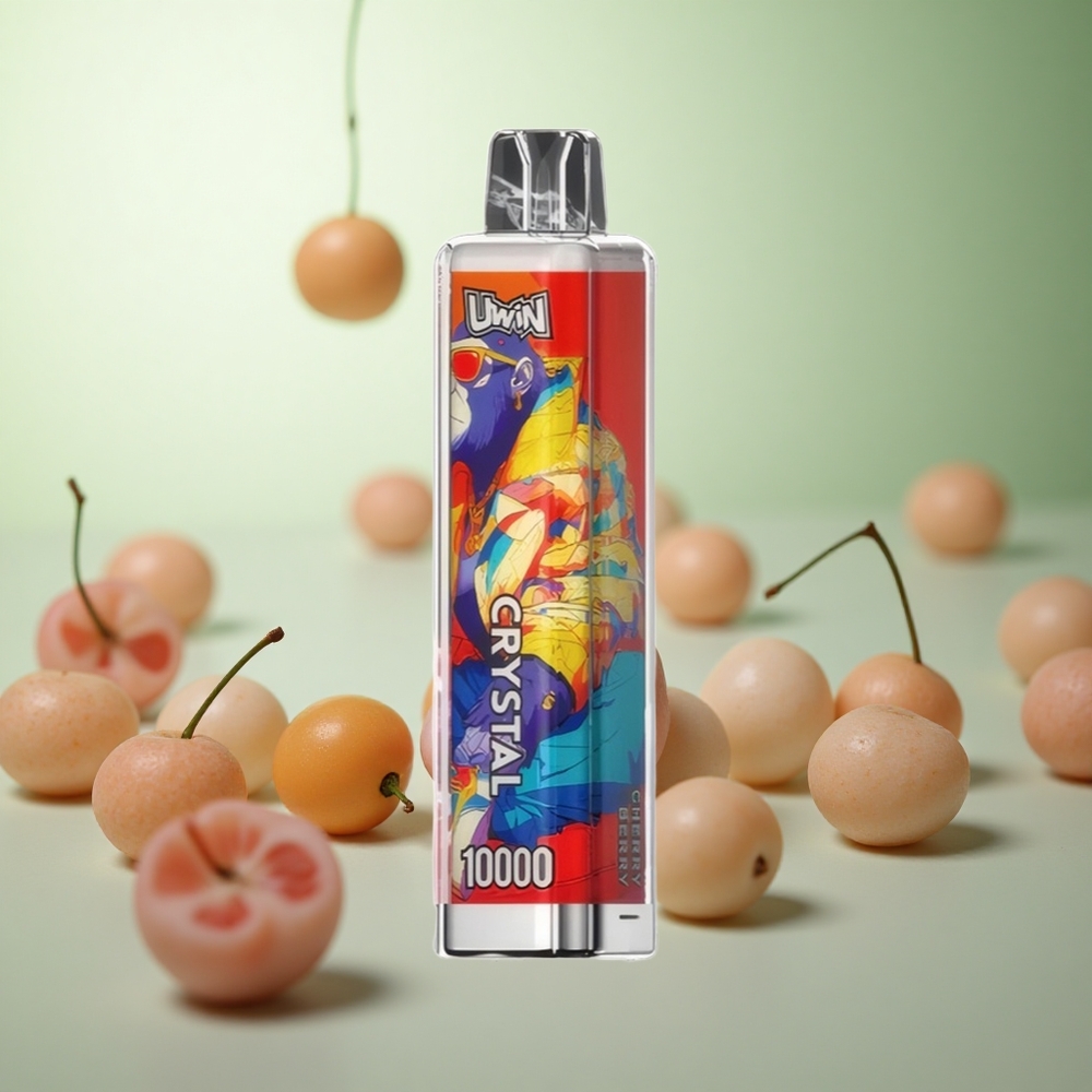 UWIN Crystal 10000 Puffs Κεράσι-Mούρο Greece vape wholesale RGB φώτα