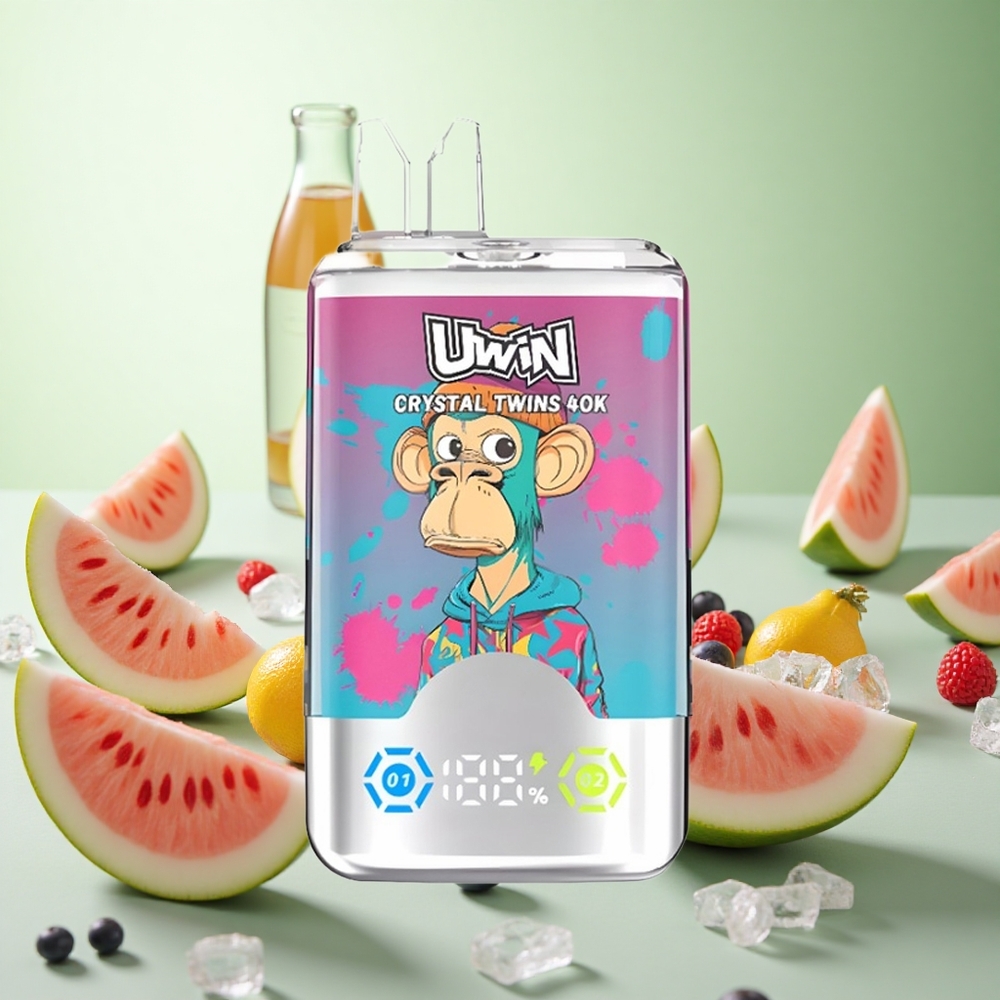 UWIN Crystal Twins 40000 Puffs Καρπούζι Παγωμένο με Μικτά Μούρα Greece vape wholesale 32ml