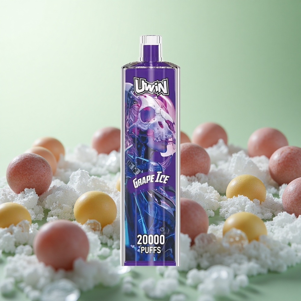 Uwin Shisha Hookah Crystal 20000 Puffs Σταφύλι Πάγος Greece vape wholesale 22ml Mesh Coil