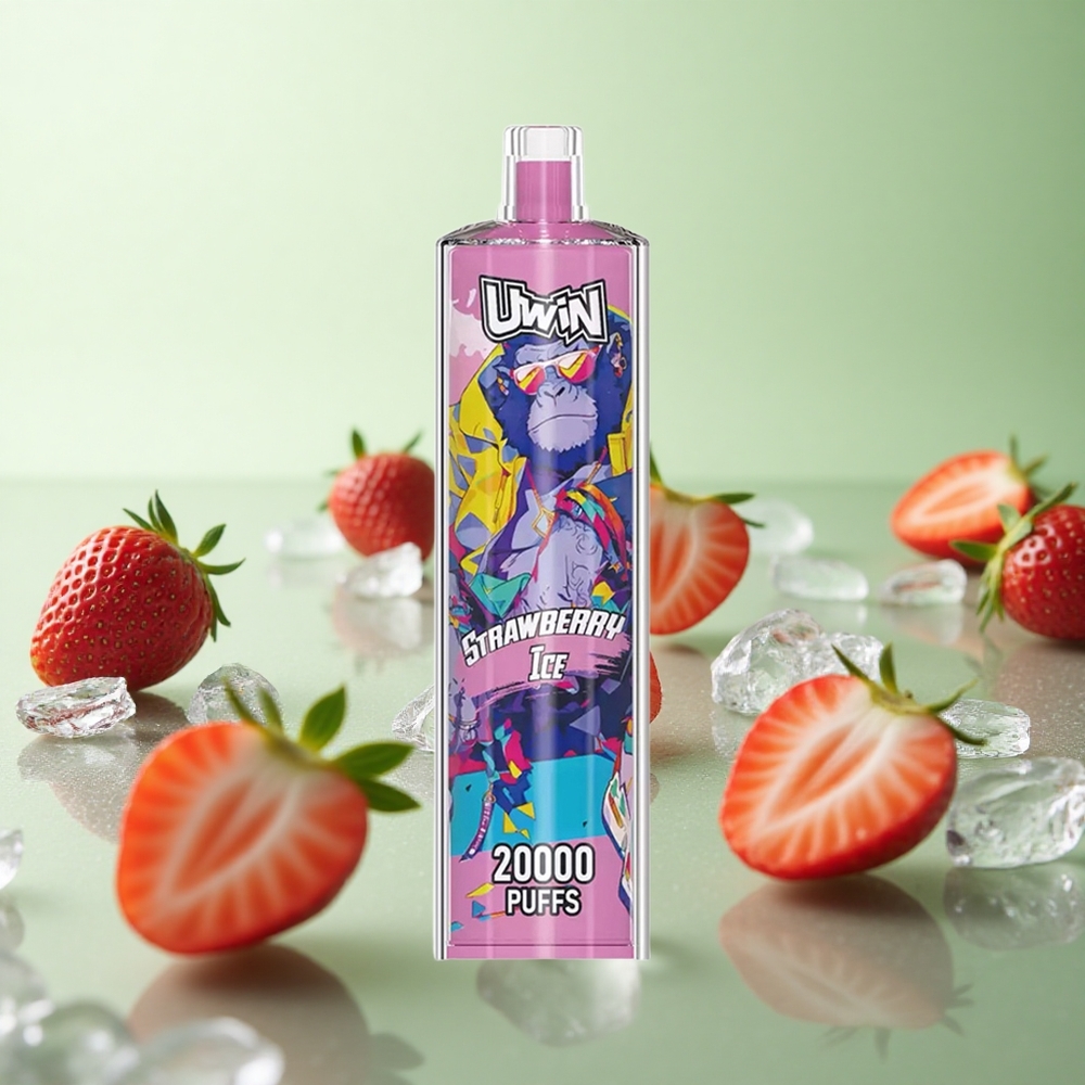 Uwin Shisha Hookah Crystal 20000 Puffs Φράουλα Πάγος Greece vape wholesale 22ml Mesh Coil