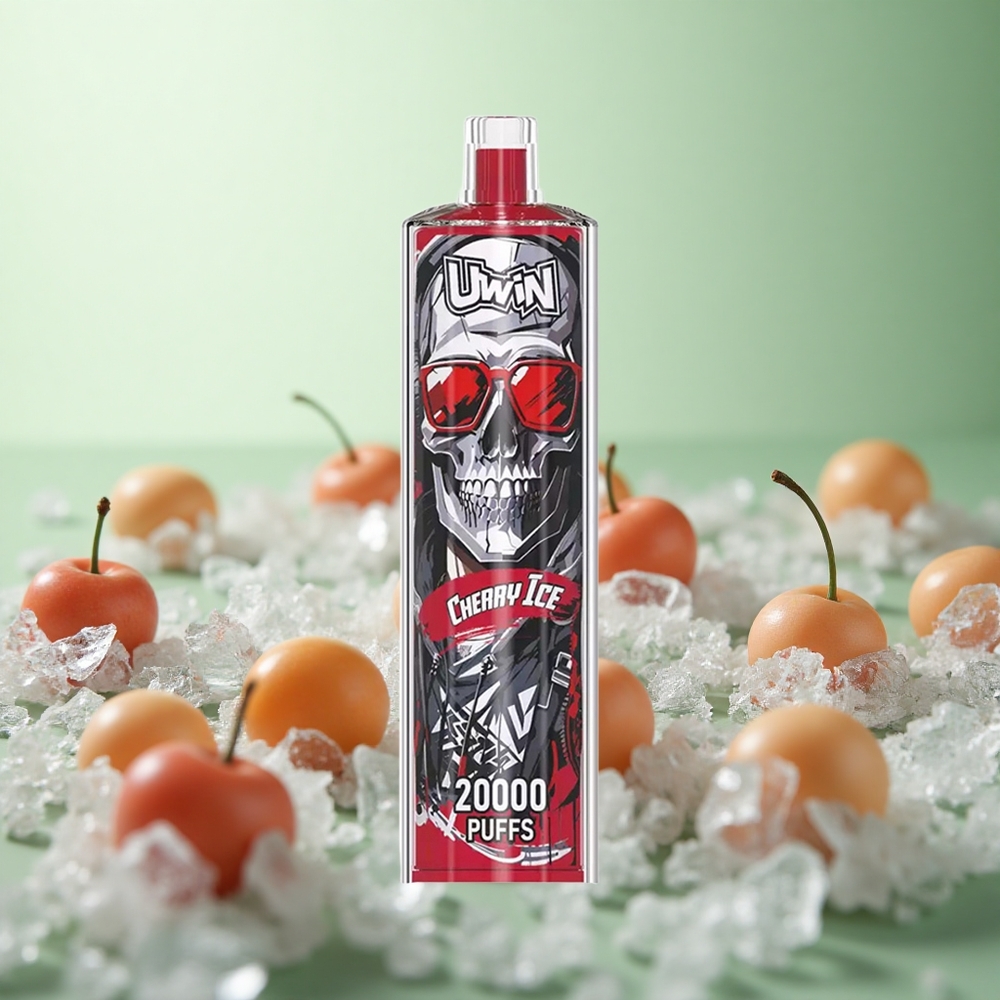 Uwin Shisha Hookah Crystal 20000 Puffs Κεράσι Πάγος Greece vape wholesale Mesh Coil Type-C
