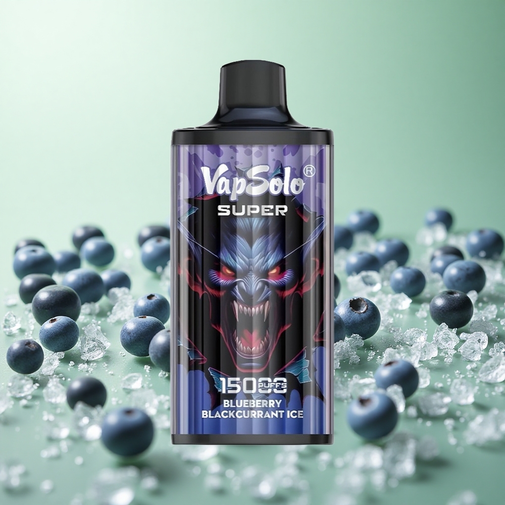 Vapsolo Super 15000 Puffs Μπλε Μούρο Πάγο Greece vape wholesale 40ml 850mAh