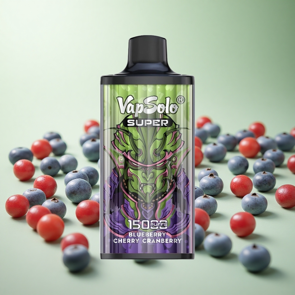 Vapsolo Super 15000 Puffs Μπλε Μούρο Βύσσινο Greece vape wholesale 40ml 850mAh