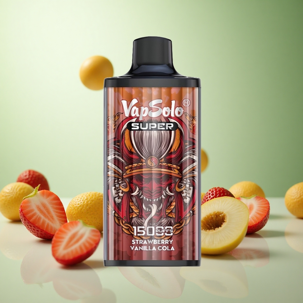 Vapsolo Super 15000 Puffs Φράουλα Βανίλια Κόλα Greece vape wholesale 40ml