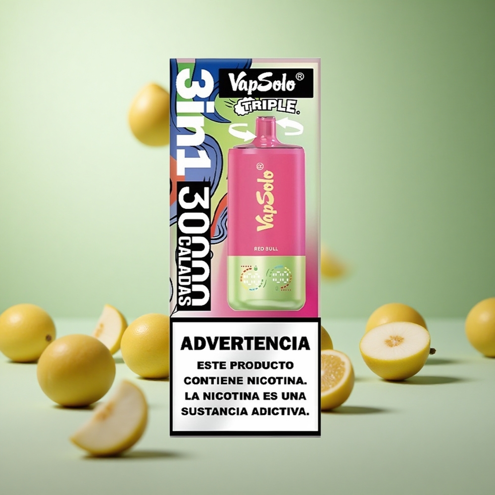 VapSolo Triple 30000 Puffs Κόκκινο Ταύρο 40ml Greece vape wholesale Type-C