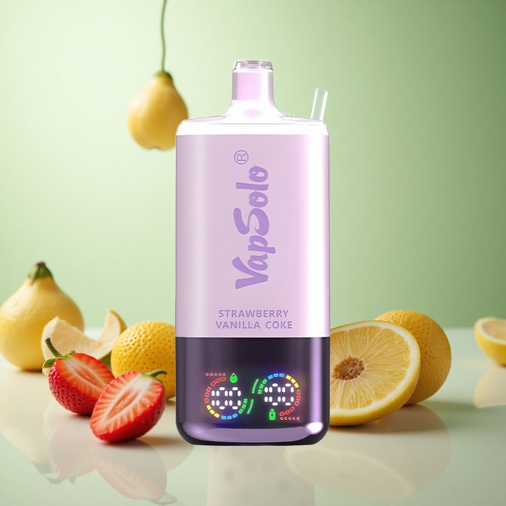 VapSolo Triple 30000 Puffs Φράουλα Βανίλια Coca-Cola Greece vape wholesale 40ml 3 δεξαμενές