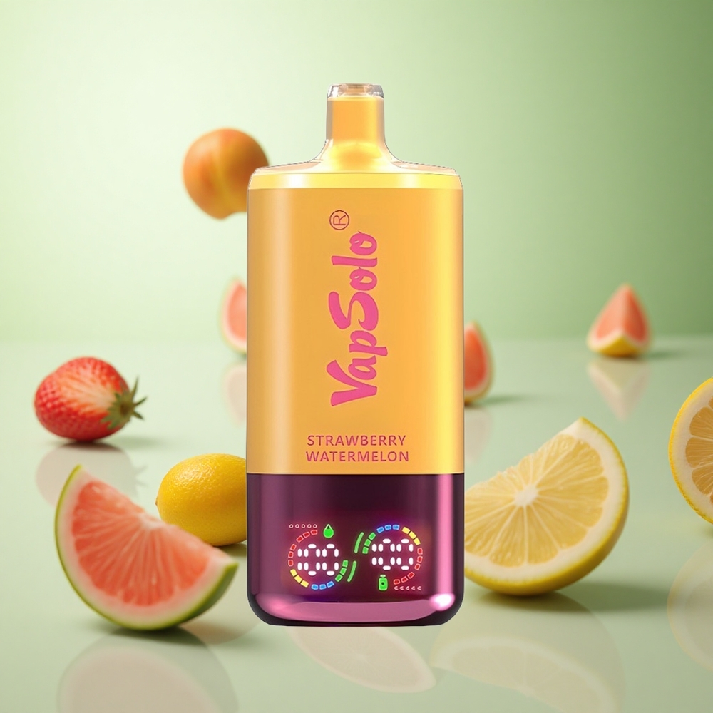 VapSolo Triple 30000 Puffs Φράουλα Καρπούζι & Λεμόνι Ροδάκινο Greece vape wholesale 40ml 3 δεξαμενές