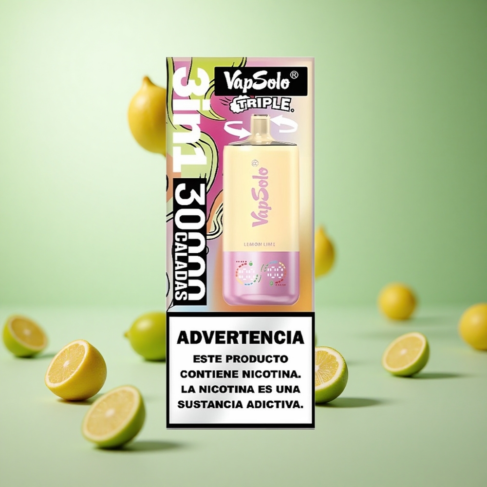 VapSolo Triple 30000 Puffs Λεμόνι Λάιμ Greece vape wholesale Type-C 40ml