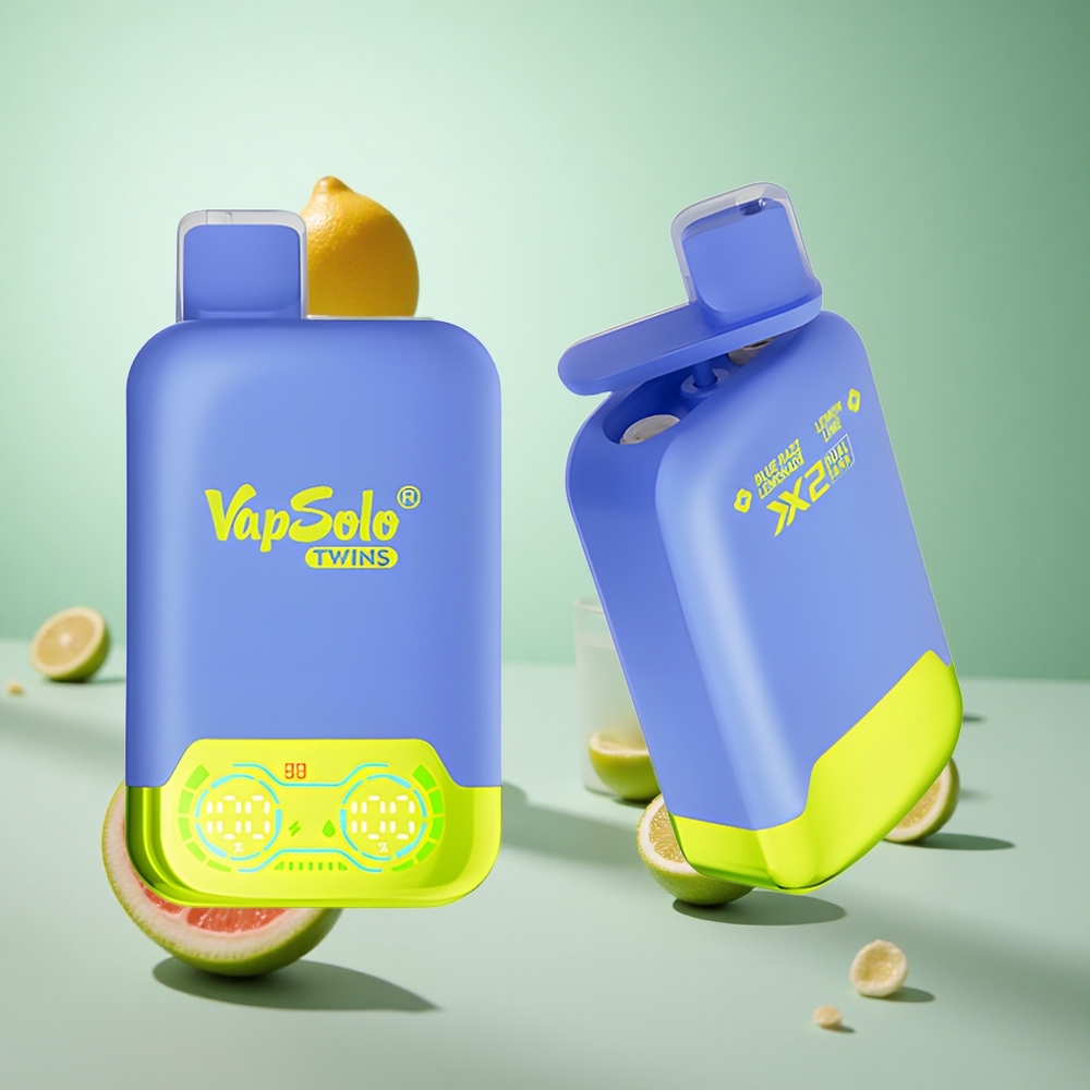 Vapsolo Twins 20000 Puffs Blue Razz Lemonade & Lemon Lime Greece vape wholesale 40ml 20/50mg/ml Νικοτίνη