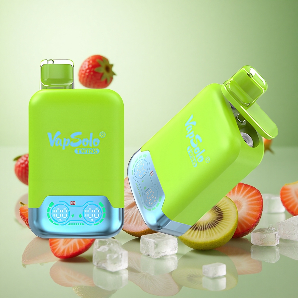 Vapsolo Twins 20000 Puffs Φράουλα Κίβι & Φράουλα Βατόμουρο Κεράσι Πάγος Greece vape wholesale 40ml 2 δεξαμενές