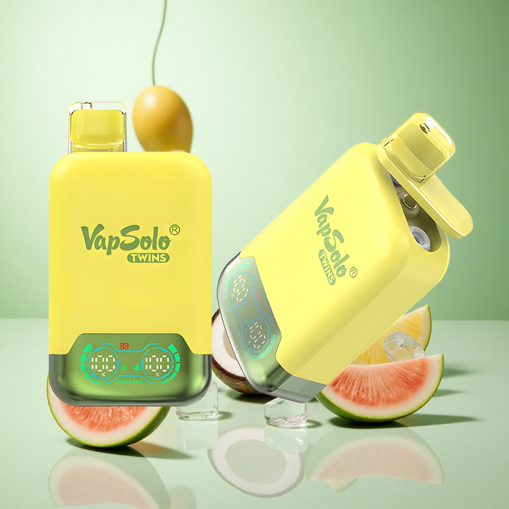Vapsolo Twins 20000 Puffs Ανανάς Καρύδα & Καρπούζι Πάγος Greece vape wholesale 40ml Type-C