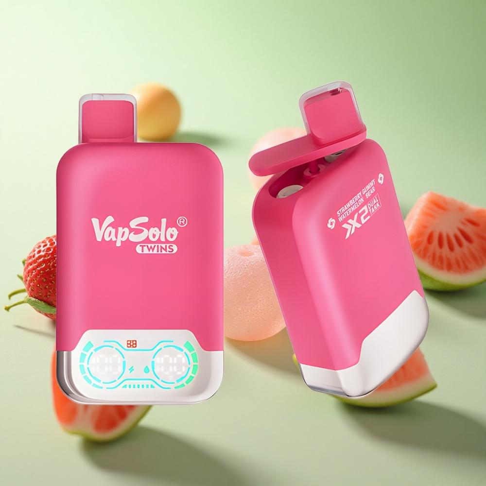 Vapsolo Twins 20000 Puffs Φράουλα Καρπούζι & Gummy Bear Greece vape wholesale 40 ml