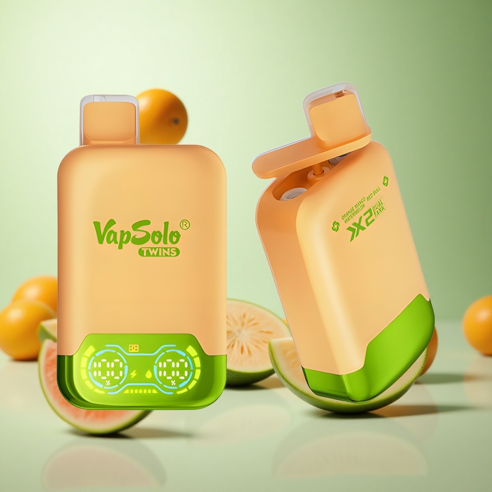 Vapsolo Twins 20000 Puffs Πορτοκάλι Μάνγκο Καρπούζι & Red Bull Greece vape wholesale 40ml 20/50mg/ml Νικοτίνη