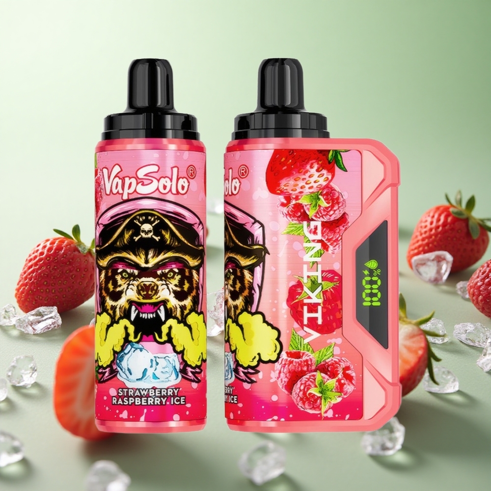 VapSolo VIKING 12000 Puffs Φράουλα Βατόμουρο Πάγος Greece vape wholesale 22ml
