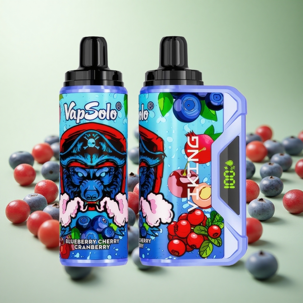 VapSolo VIKING 12000 Puffs Μπλε Μούρο Βύσσινο Greece vape wholesale 22ml Type-C