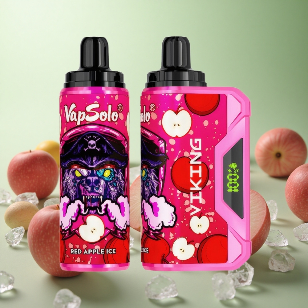 VapSolo VIKING 12000 Puffs Κόκκινο Μήλο Πάγος Greece vape wholesale Τύπος-C