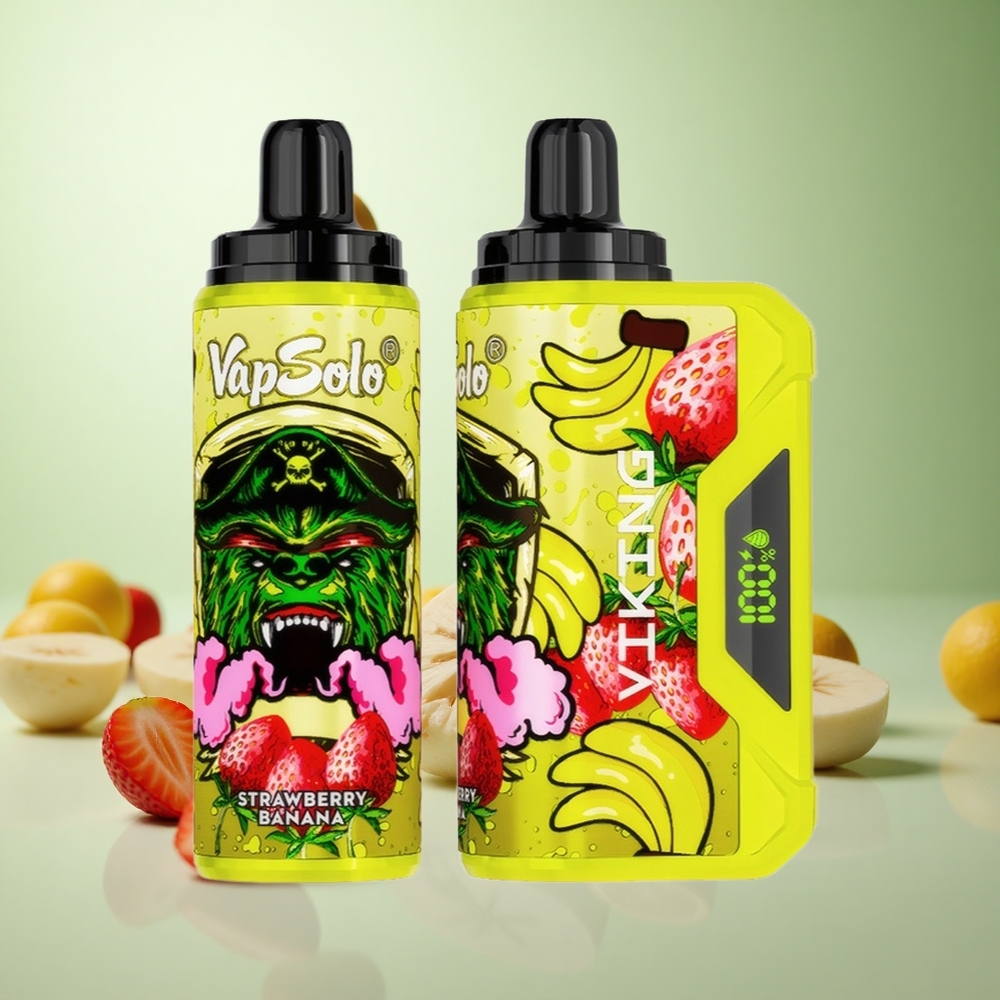 VapSolo VIKING 12000 Puffs Φράουλα Μπανάνα Greece vape wholesale Type-C