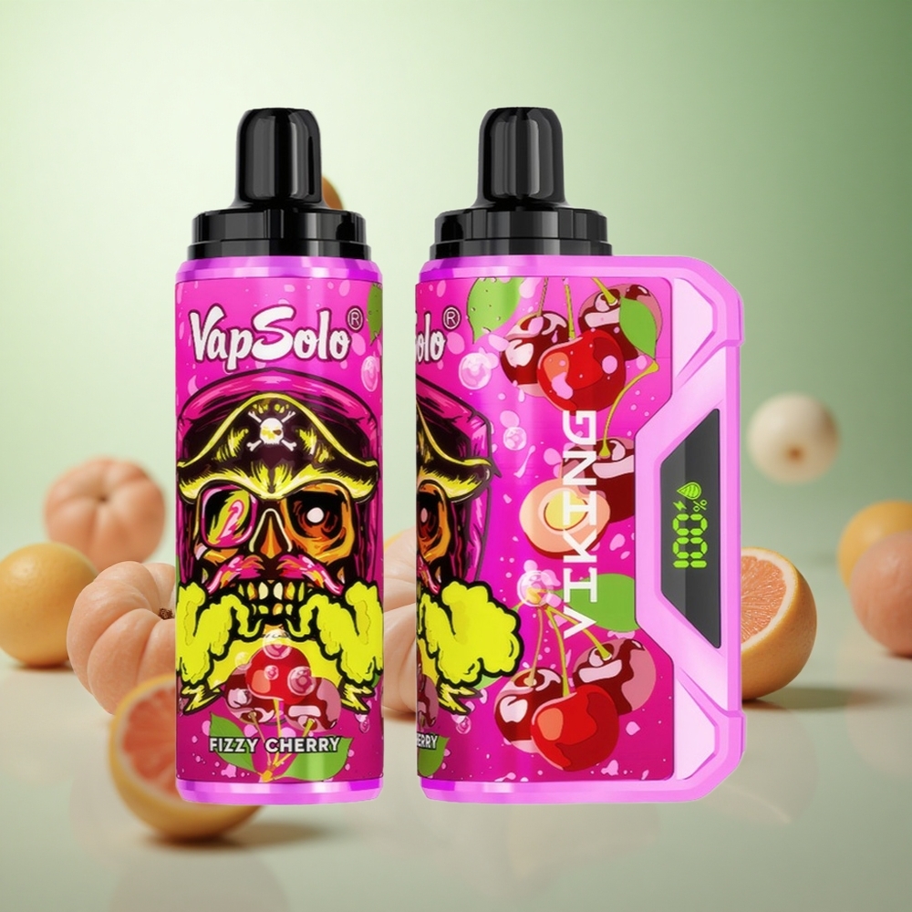 VapSolo VIKING 12000 Puffs Vape μιας χρήσης Ζουμερή Κεράσι Greece vape wholesale Type-C