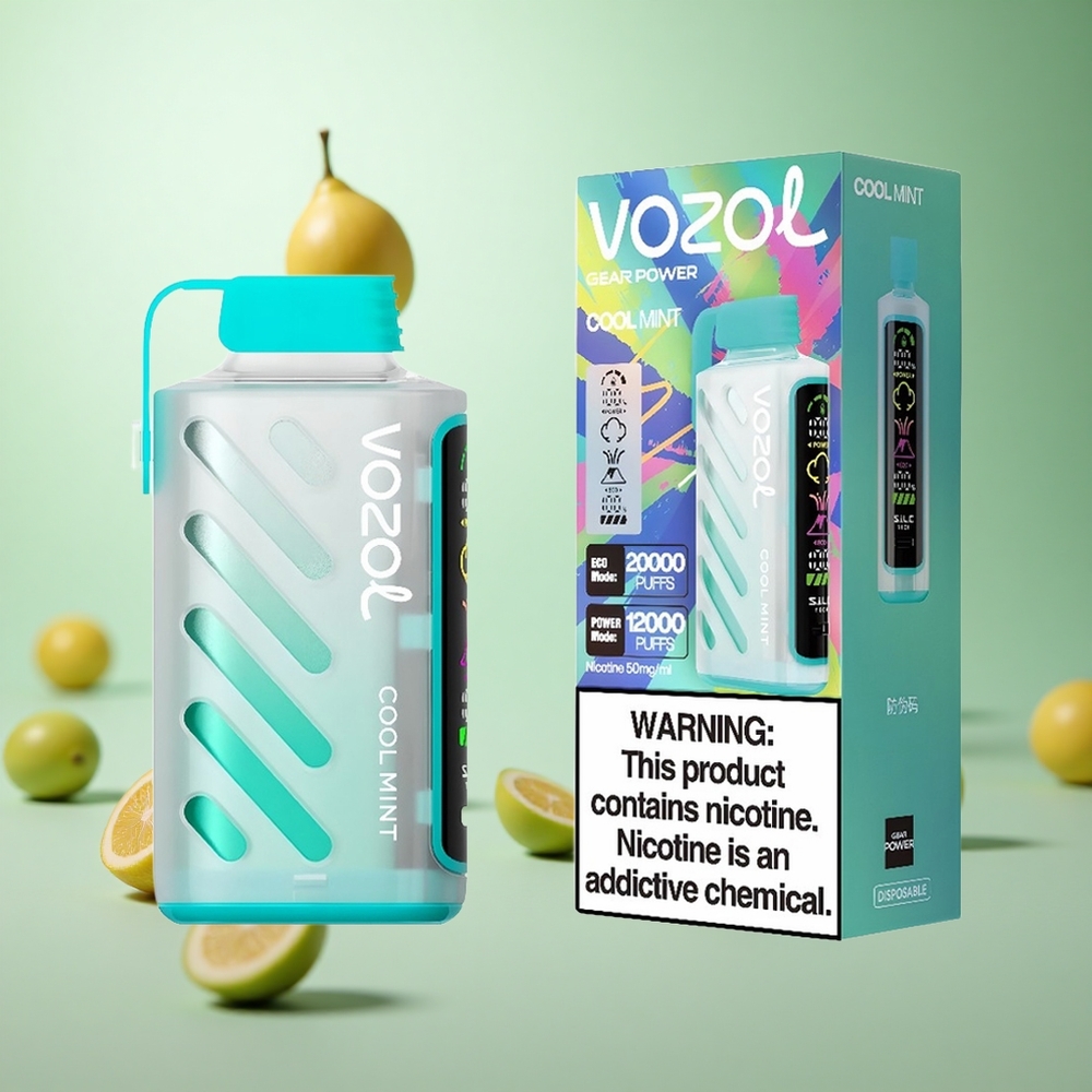VOZOL Gear Power 20000 Puffs Διπλό Πλέγμα Cool Mint Greece vape wholesale S.i.L.C. Tech