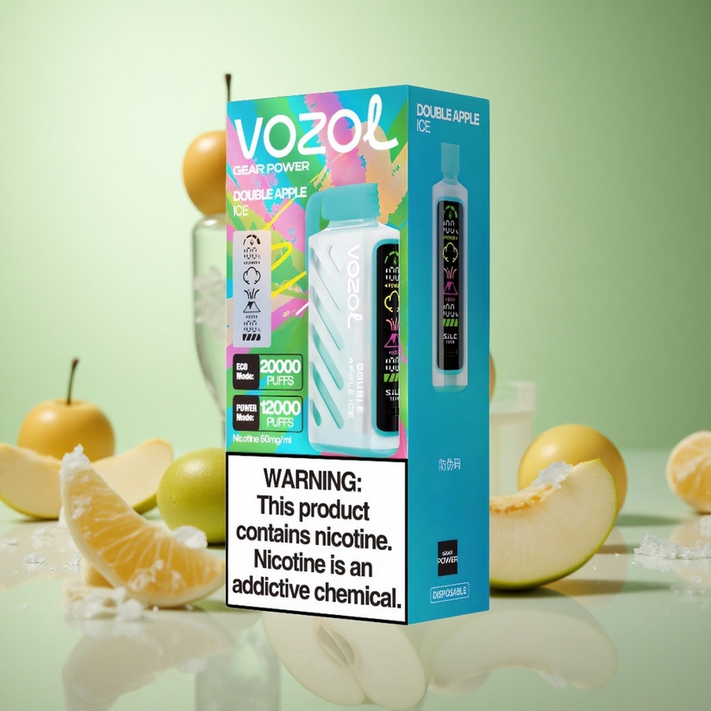 VOZOL Gear Power 20000 Puffs Διπλό Μήλο Πάγος Greece vape wholesale S.i.L.C. Tech Πηνίο Διπλού Διχτυού