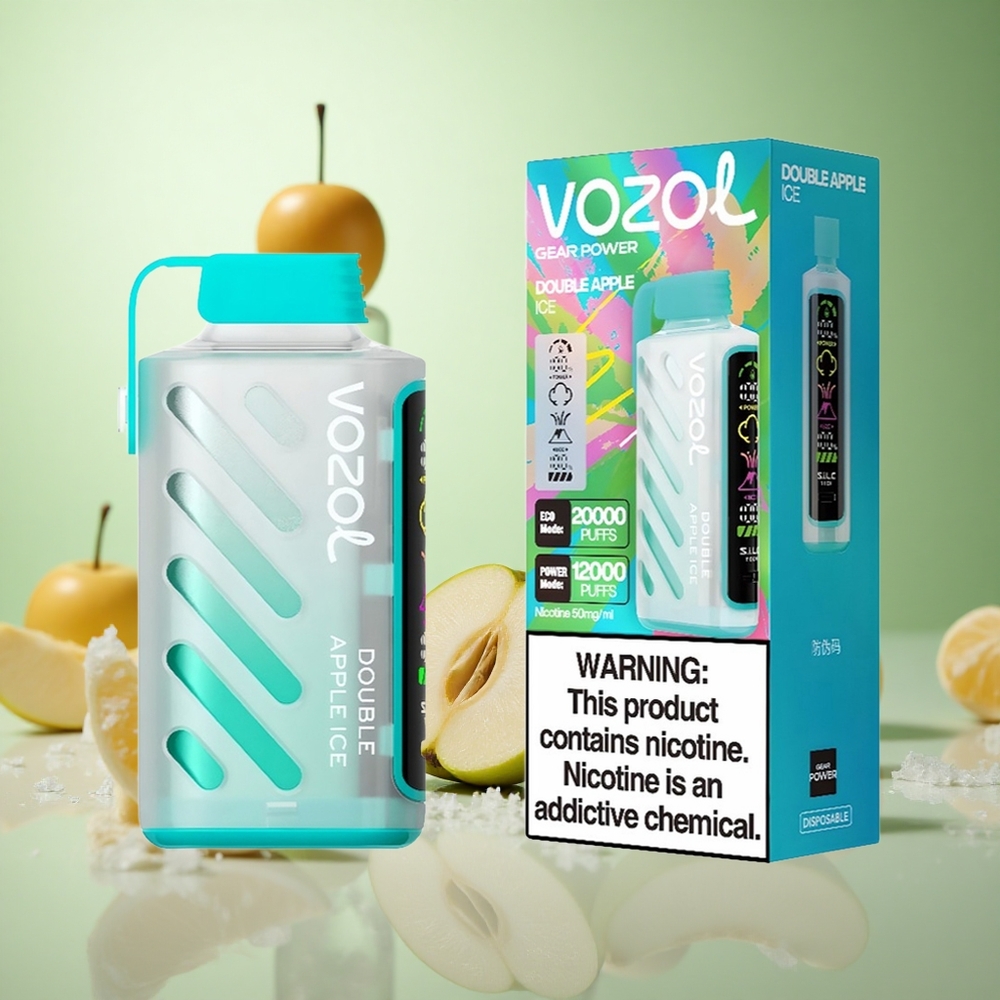VOZOL Gear Power 20000 Puffs Διπλό Μήλο Πάγος Greece vape wholesale S.i.L.C. Tech Πηνίο Διπλού Διχτυού