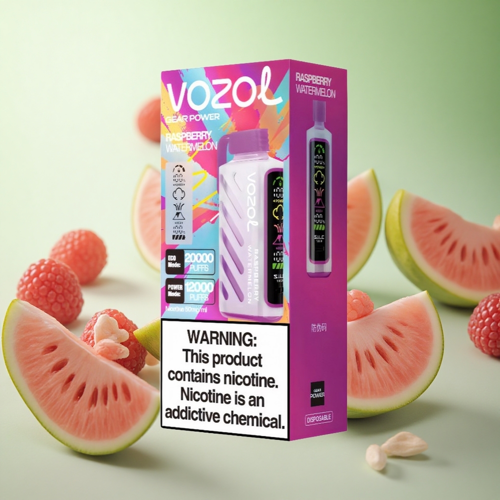 VOZOL Gear Power 20000 Puffs Βατόμουρο Καρπούζι Greece vape wholesale S.i.L.C. Tech Πηνίο Διπλού Διχτυού