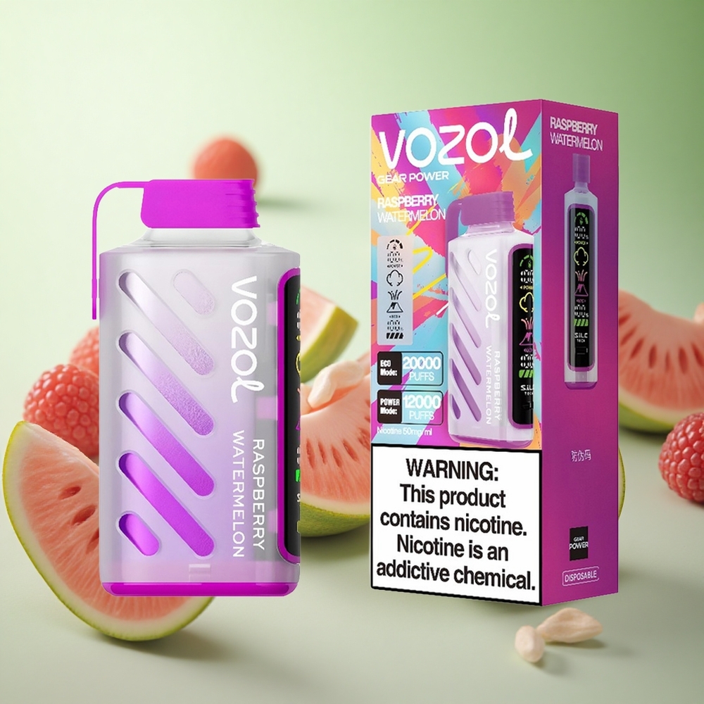 VOZOL Gear Power 20000 Puffs Βατόμουρο Καρπούζι Greece vape wholesale S.i.L.C. Tech Πηνίο Διπλού Διχτυού