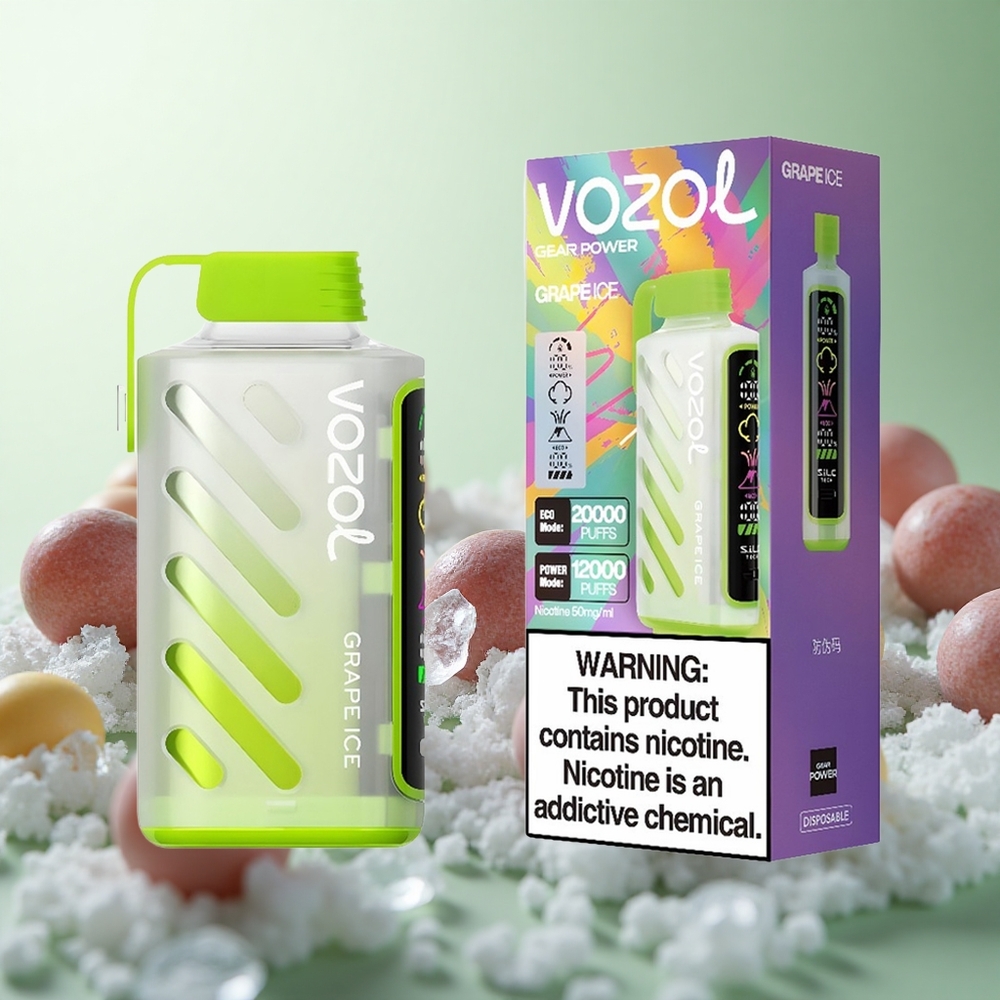 VOZOL Gear Power 20000 Puffs Vape μιας χρήσης Σταφύλι Πάγο Greece vape wholesale S.i.L.C. Tech & Πηνίο Διπλού Διχτυού