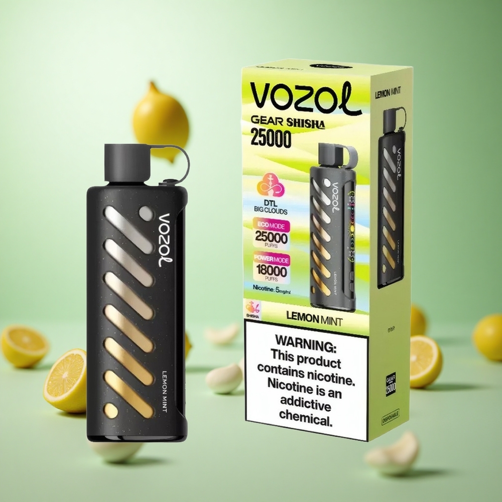 VOZOL Gear Shisha 25000 Puffs Λεμόνι Μέντα Greece vape wholesale Dual Mesh Διπλή λειτουργία