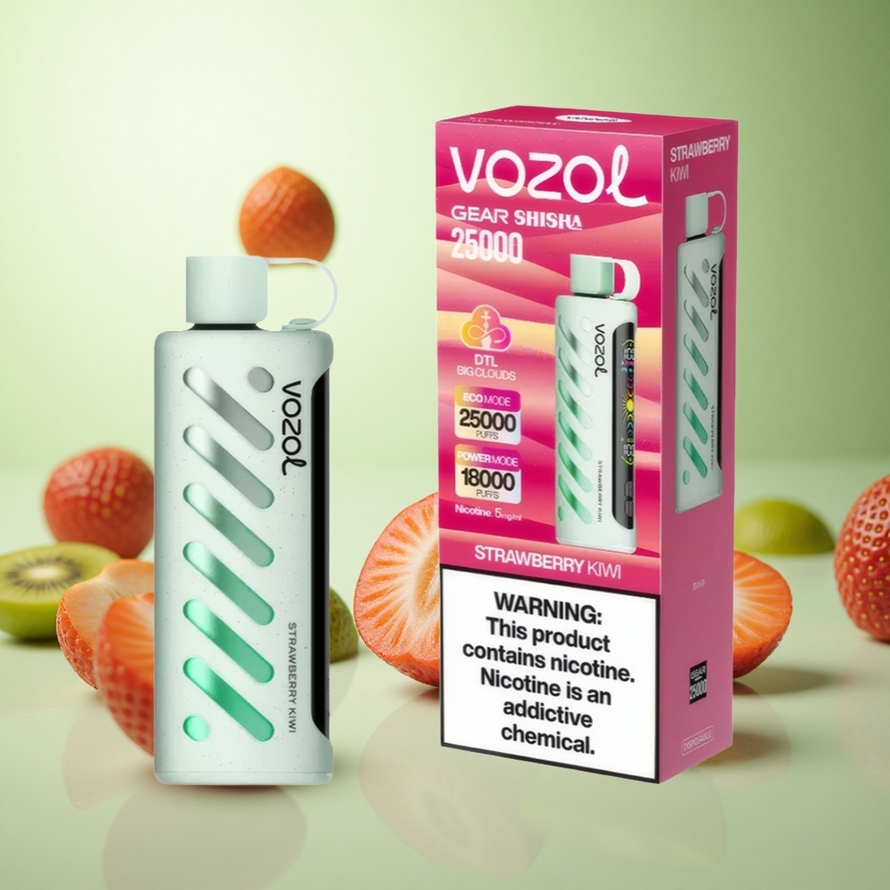 VOZOL Gear Shisha 25000 Puffs Φράουλα Κίβι Greece vape wholesale S.i.L.C Tech Dual Mesh