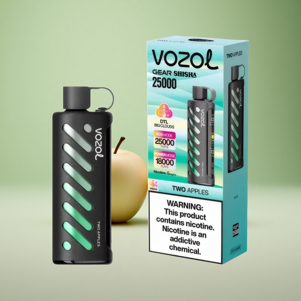VOZOL Gear Shisha 25000 Puffs Δύο Μήλα Greece vape wholesale S.i.L.C Tech Dual Mesh